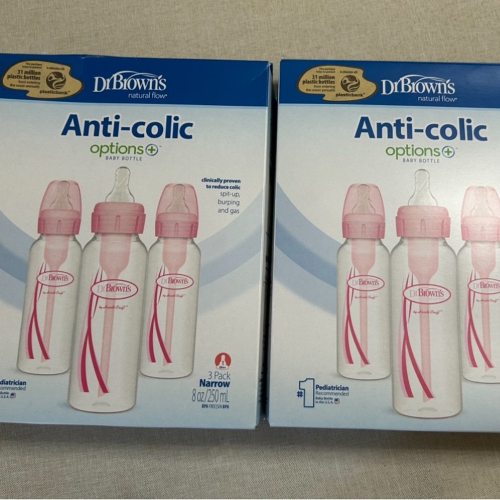 Dr. Brown’s Pink Anti-Colic Baby Bottles